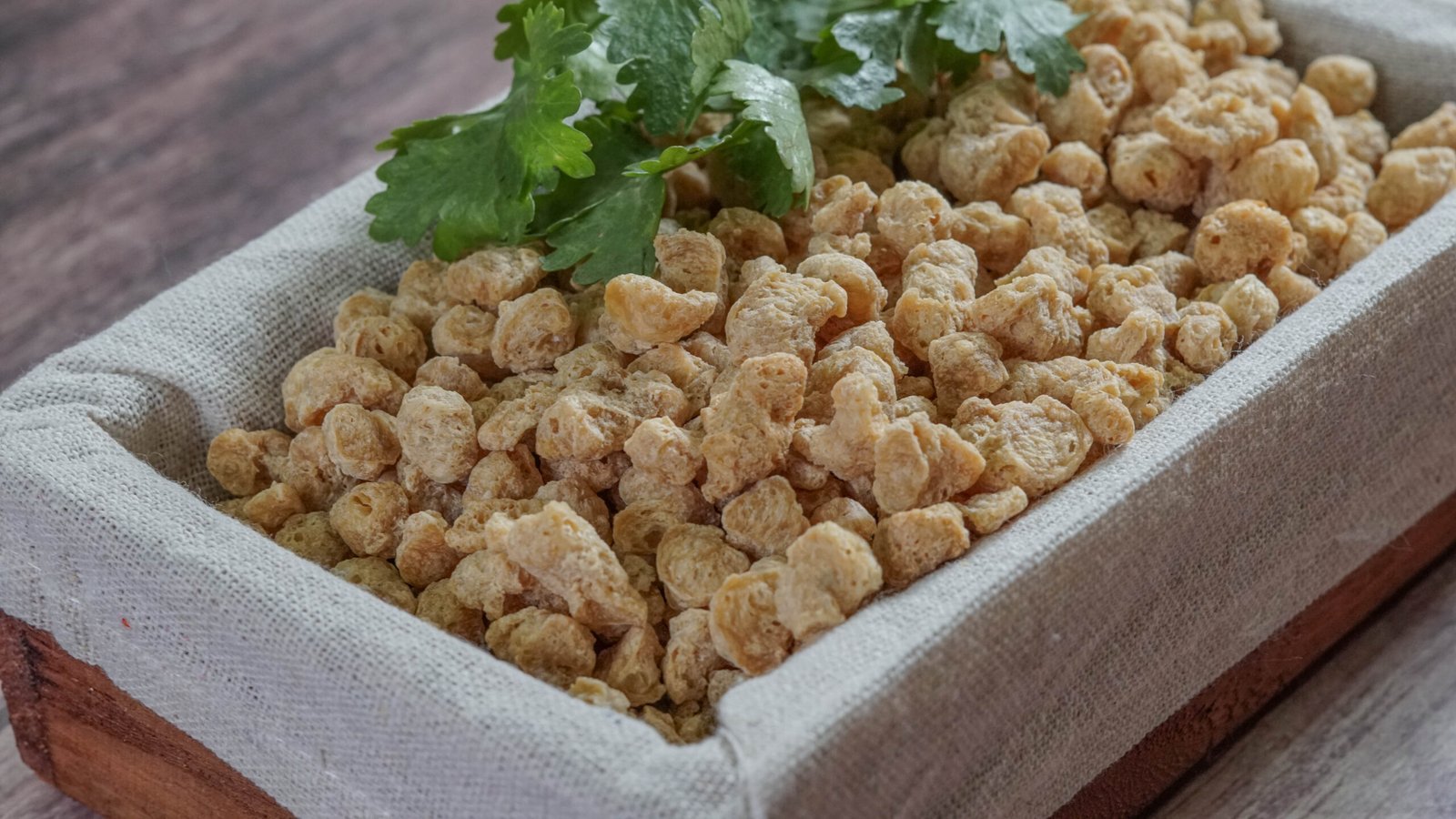 dried soy meat also known as textured soybeans